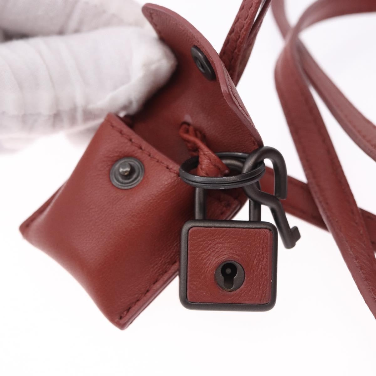 Bottega Veneta Zip Cube Messenger Intrecciato Nappa Brown Leather Shoulder Bag Bag (Pre-Owned)