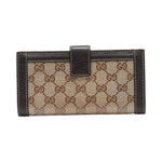 Gucci Gg Crystal Beige Canvas Wallet  (Pre-Owned)