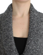 Cavalli Elegant Gray Wool Blend Women's Cardigan