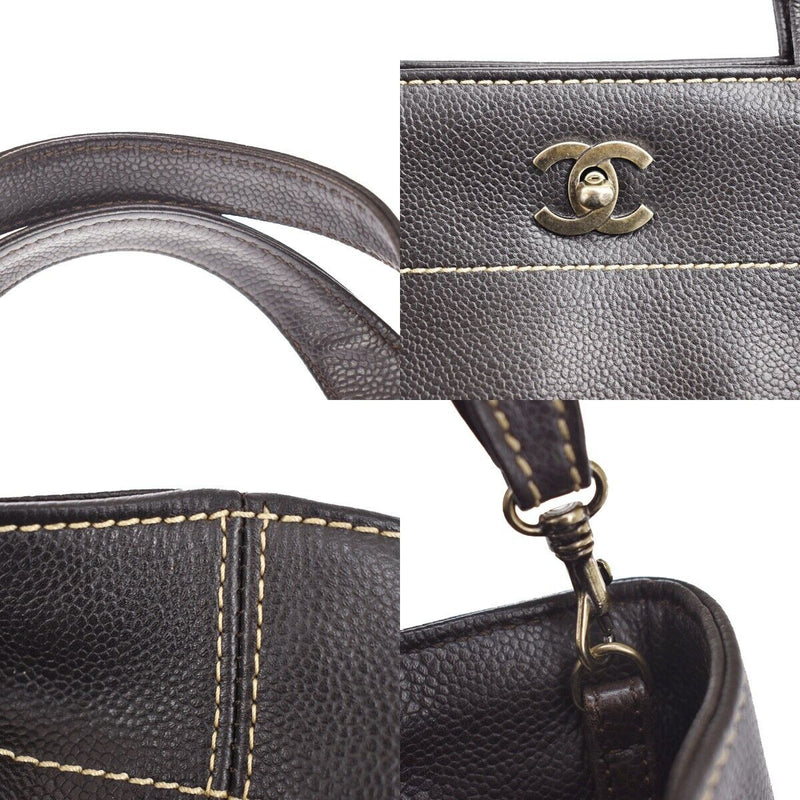 Chanel Cc Black Leather Shoulder Bag (Pre-Owned)