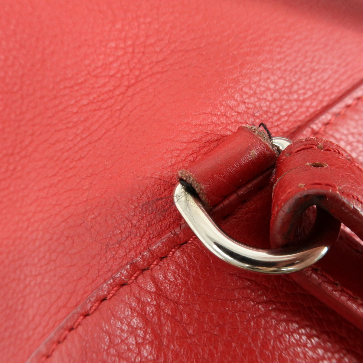 Louis Vuitton Lockme Leather Red Leather Backpack Bag (Pre-Owned)
