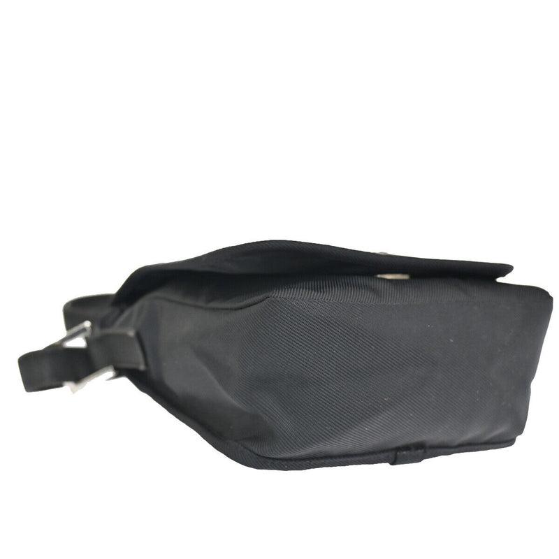 Fendi Kan I F Black Canvas Shoulder Bag (Pre-Owned)