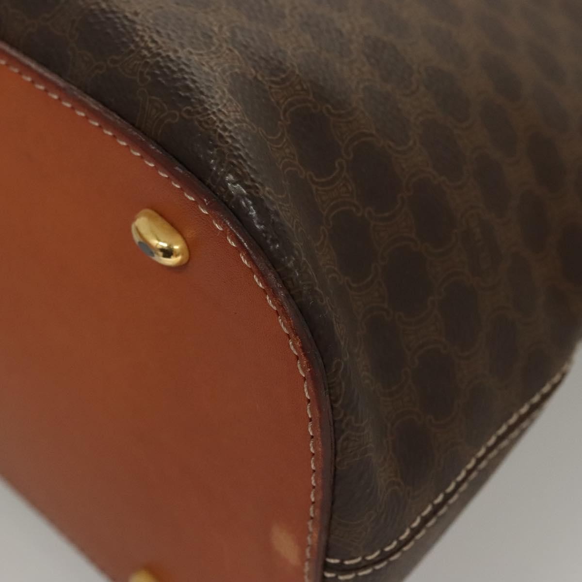 Celine Macadam Macadam With Leather Brown Canvas Handbag (Pre-Owned)