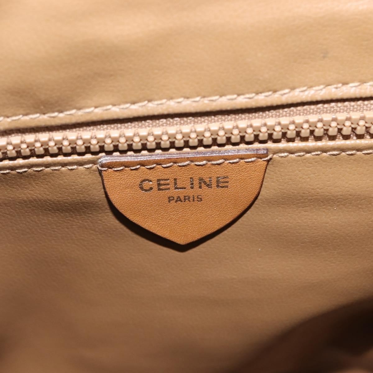 Celine Macadam Shoulder Pvc Leather Beige Pvc,Canvas Bag (Pre-Owned)