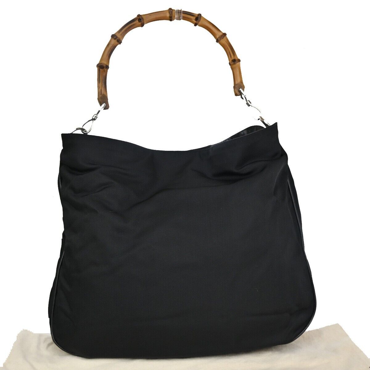 Gucci Bamboo Canvas Handbag