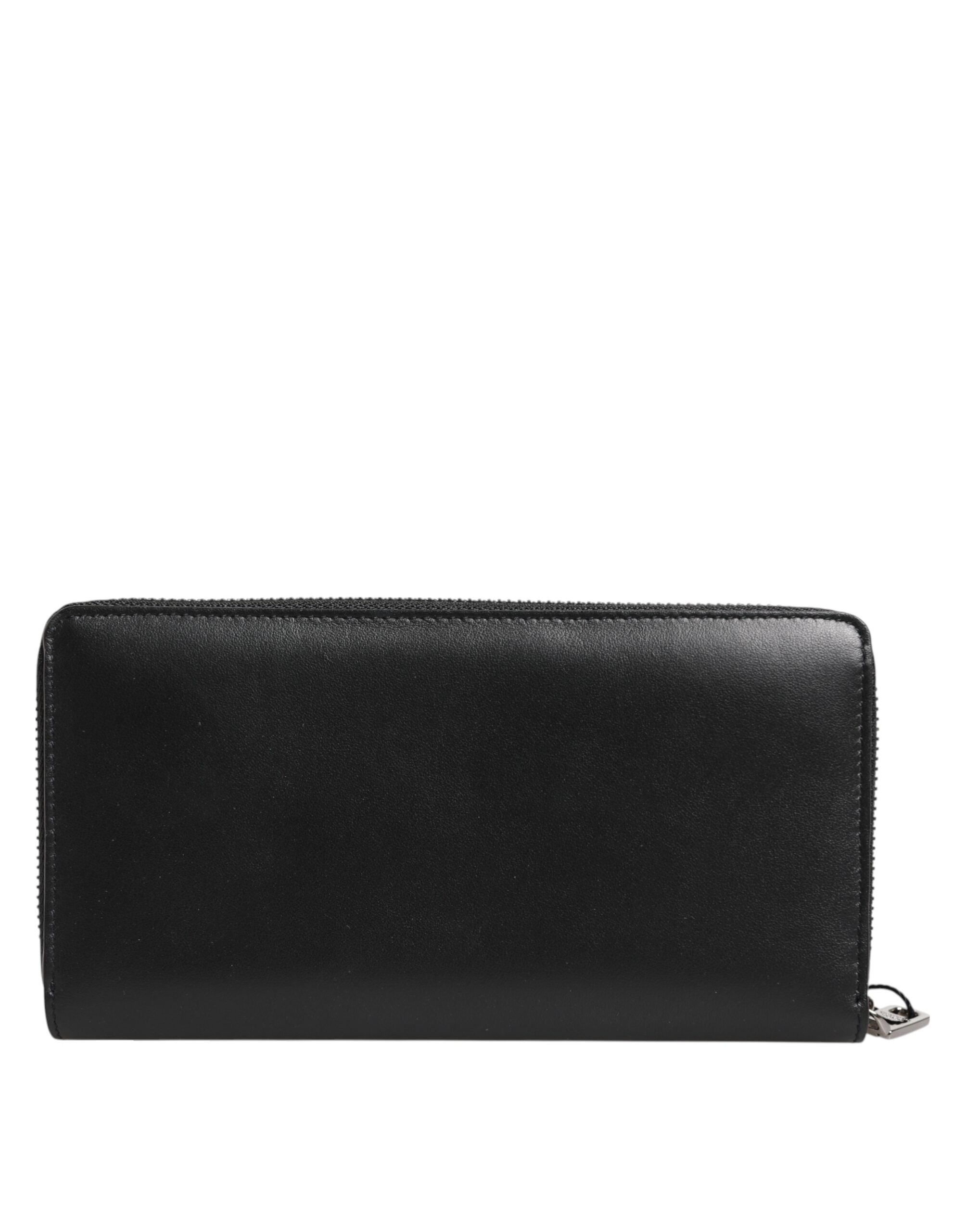 Dolce & Gabbana Black Brown Exotic Leather Men Continental Clutch Men's Wallet