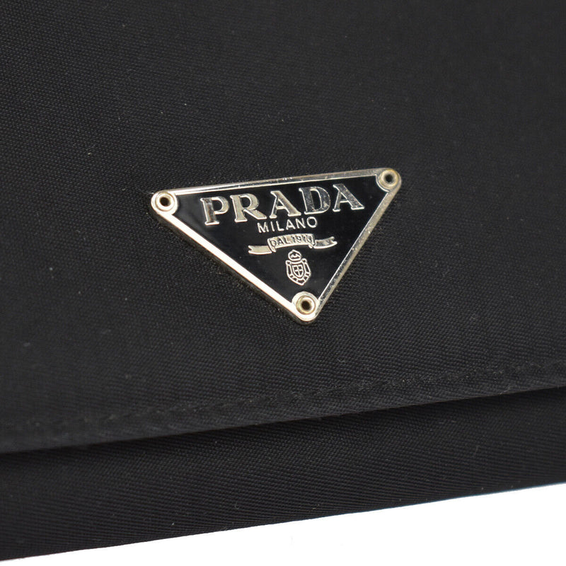 Prada Re-Nylon Black Synthetic Wallet  (Pre-Owned)
