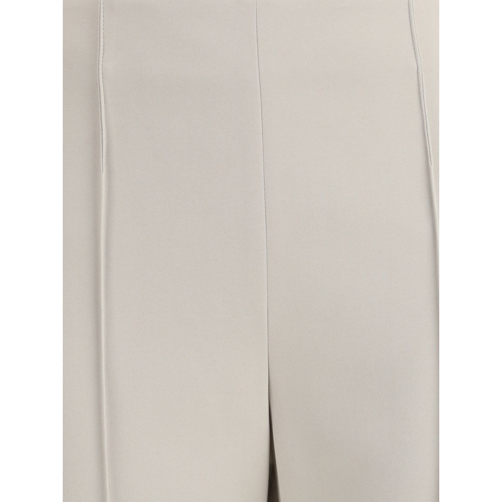 Giorgio Armani Gray Viscose Casual Women's Pants