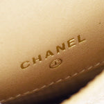 Chanel Logo Cc Beige Leather Handbag (Pre-Owned)