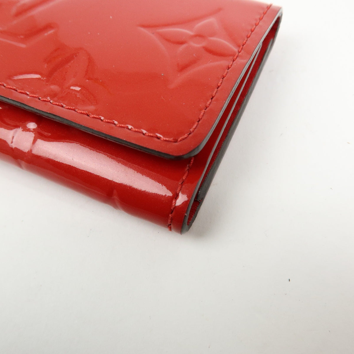 Louis Vuitton Multiclés 4 Cuir Verni Red Patent_Leather Wallets Accessory (Pre-Owned)