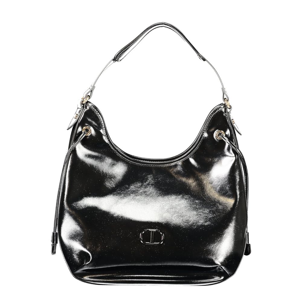Twinset Black Polyurethane Women Hobo Women's Bag