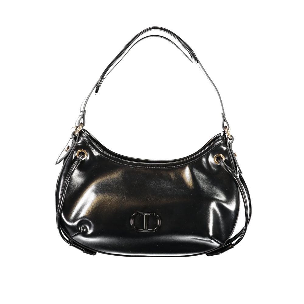 Twinset Black Polyurethane Women Hobo Women's Bag