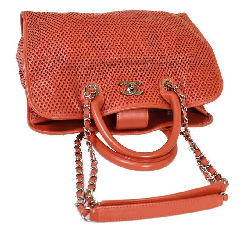 Chanel French Riviera Orange Leather Shoulder Bag (Pre-Owned)