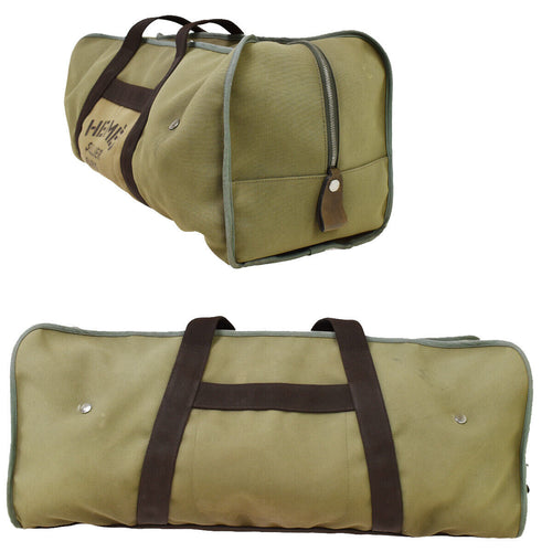 Hermès Groom Khaki Canvas Travel Bag (Pre-Owned)