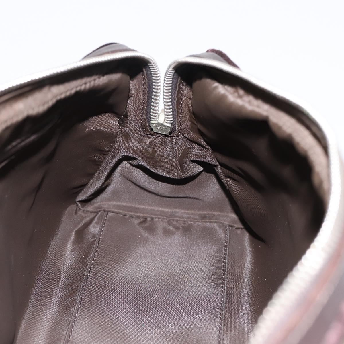 Christian Dior Vintage Trotter Romantique Zip Satchel Diorissimo Coated Canvas Brown Canvas Handbag (Pre-Owned)