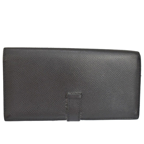 Hermès Béarn Black Leather Wallet  (Pre-Owned)
