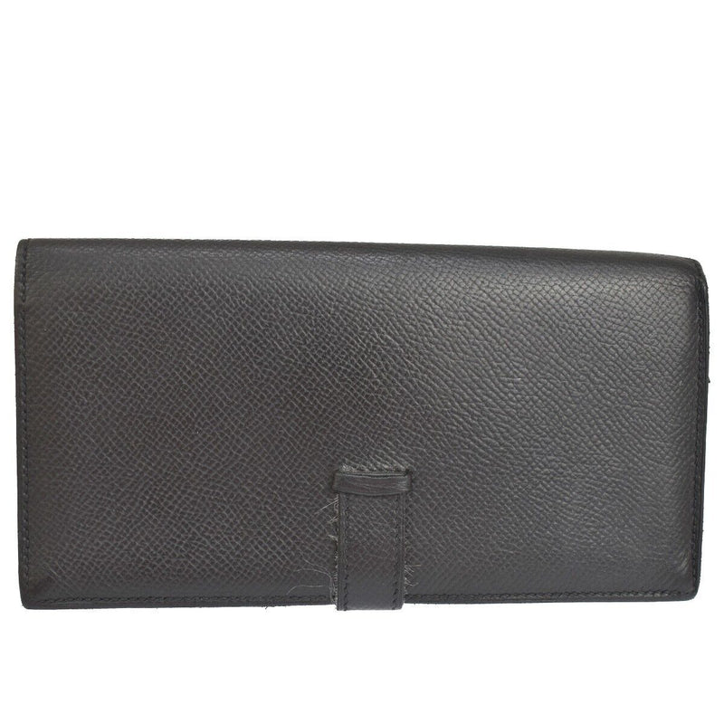 Hermès Béarn Black Leather Wallet  (Pre-Owned)
