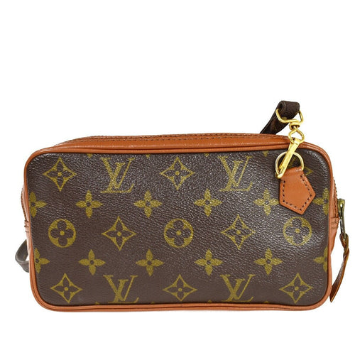 Louis Vuitton Marly Brown Canvas Shoulder Bag (Pre-Owned)