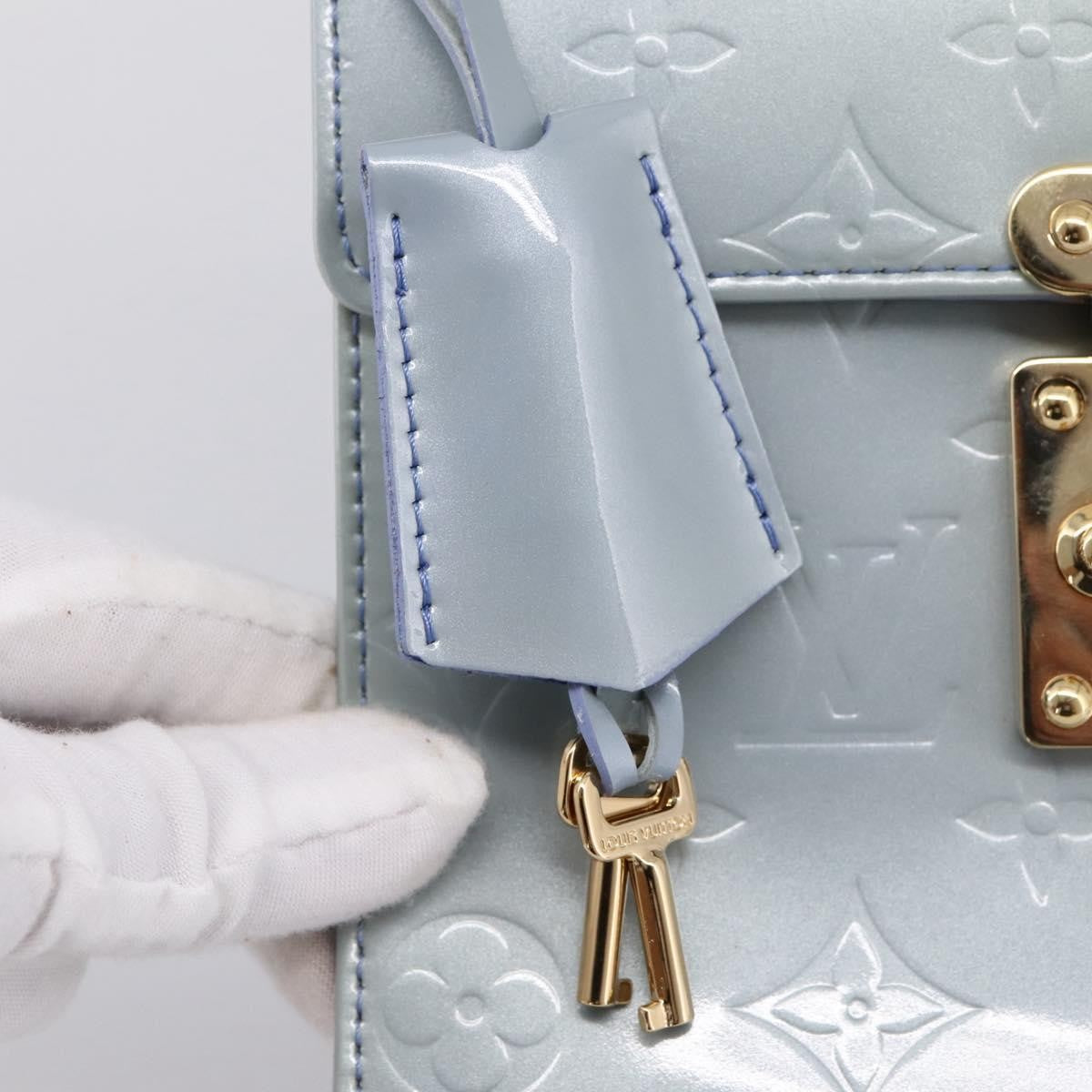 Louis Vuitton Spring Street Nm Patent Leather Blue Patent_Leather Handbag (Pre-Owned)