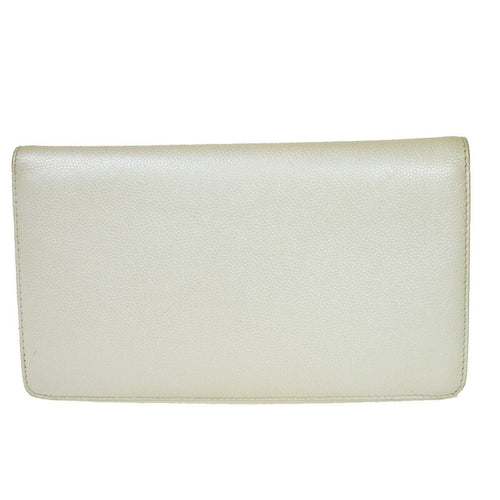 Chanel White Leather Wallet  (Pre-Owned)