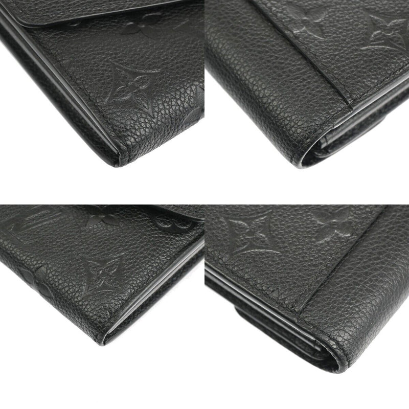 Louis Vuitton Portefeuille Sarah Black Leather Wallet  (Pre-Owned)
