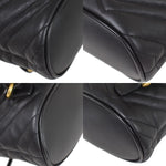 Gucci Marmont Black Leather Backpack Bag (Pre-Owned)