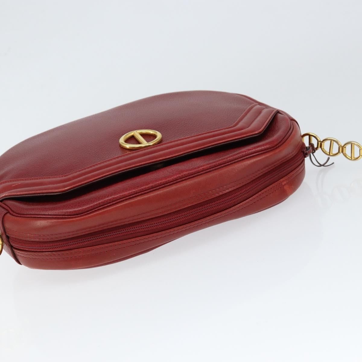 Christian Dior Vintage Leather Red Leather Shoulder Bag Bag (Pre-Owned)