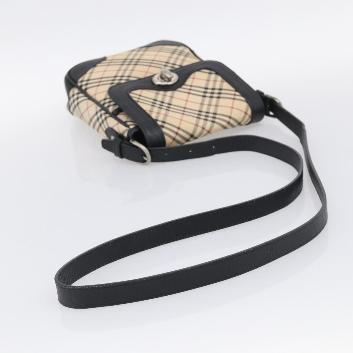 Burberry Nova Check Shoulder Bag Canvas Beige Canvas Shoulder Bag Bag (Pre-Owned)