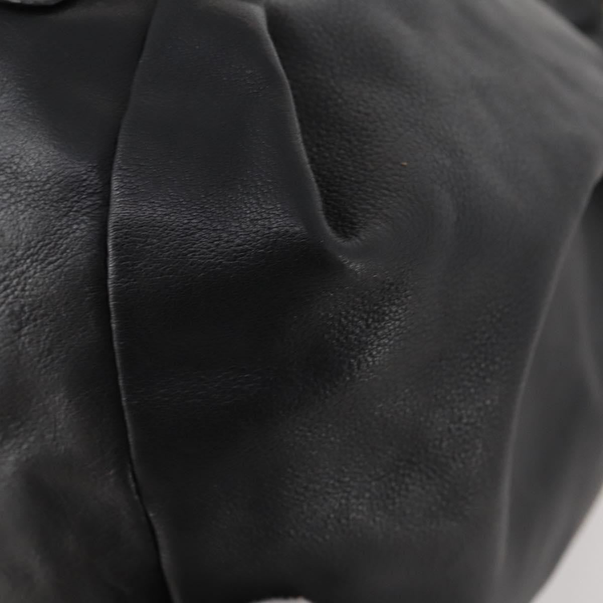 Versace Vintage Leather Black Leather Shoulder Bag Bag (Pre-Owned)
