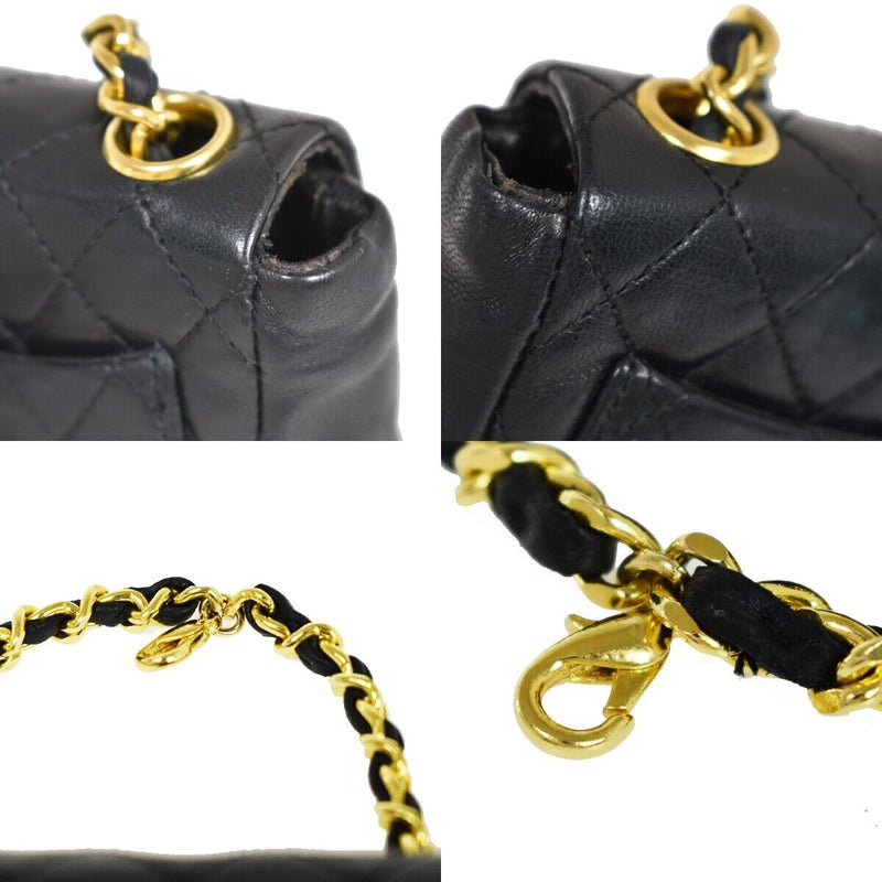 Chanel Mini Matelassé Black Leather Handbag (Pre-Owned)