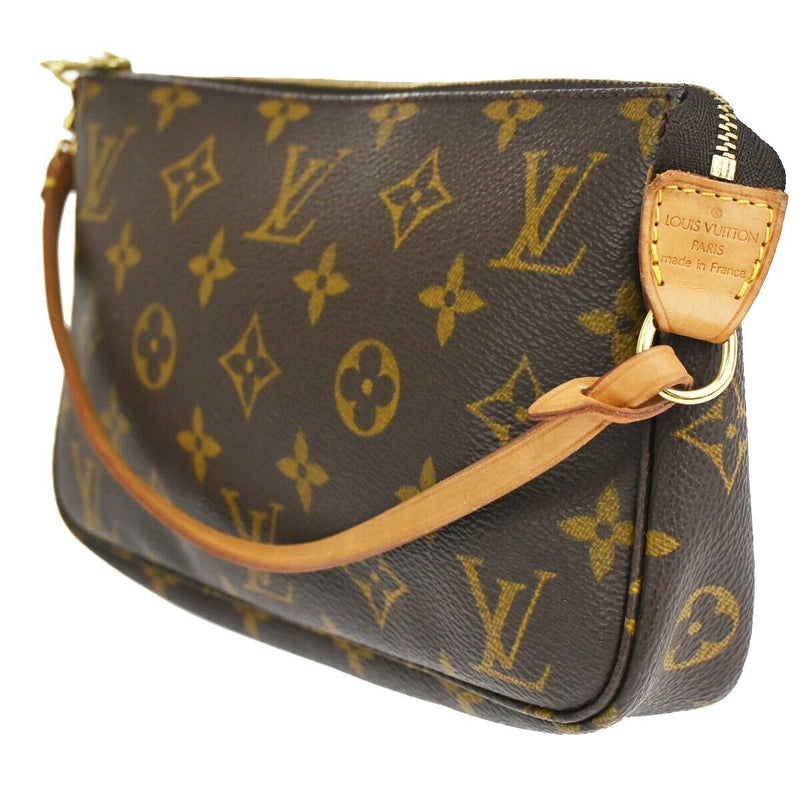 Louis Vuitton Pochette Accessoires Brown Canvas Clutch Bag (Pre-Owned)
