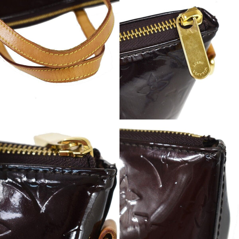 Louis Vuitton Bellevue Burgundy Patent Leather Shoulder Bag (Pre-Owned)