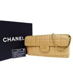Chanel Chocolate Bar Camel Leather Shoulder Bag (Pre-Owned)