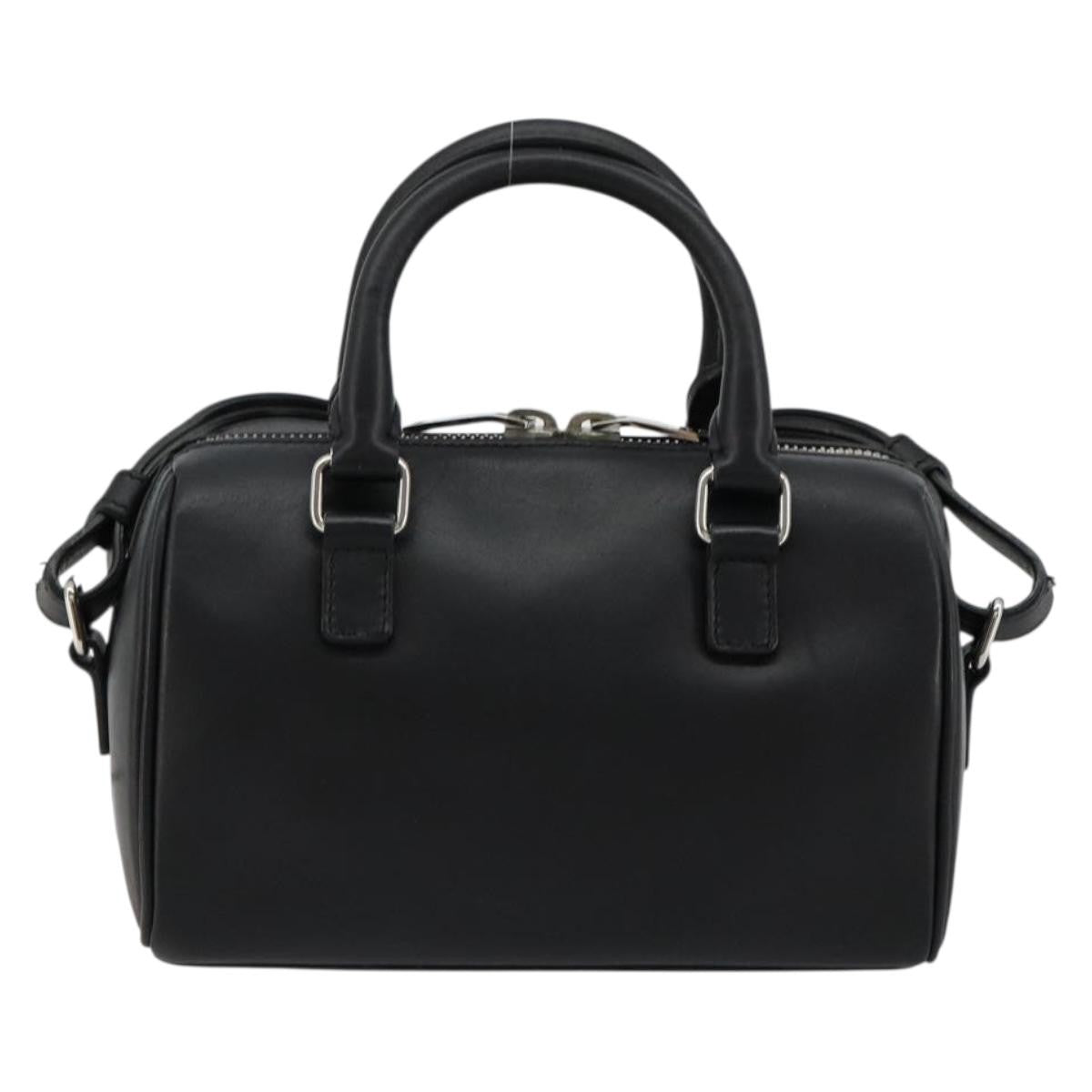 Saint Laurent Classic Baby Duffle Printed Leather Black Leather Handbag (Pre-Owned)