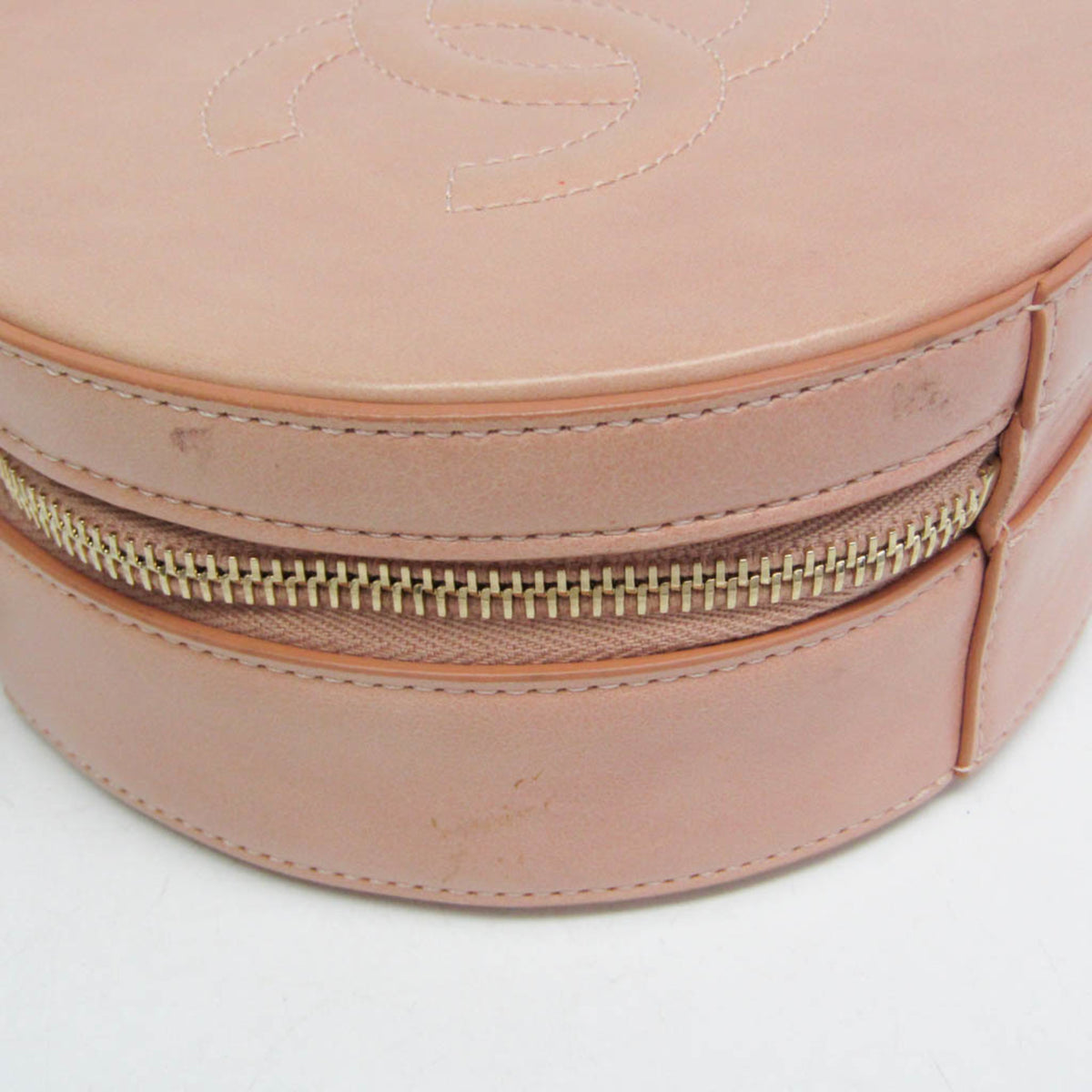 Chanel Round As Earth Glazed Calfskin Pink Leather Shoulder Bag Bag (Pre-Owned)