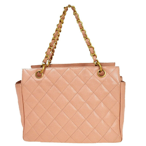 Chanel Matelassé Pink Leather Tote Bag (Pre-Owned)