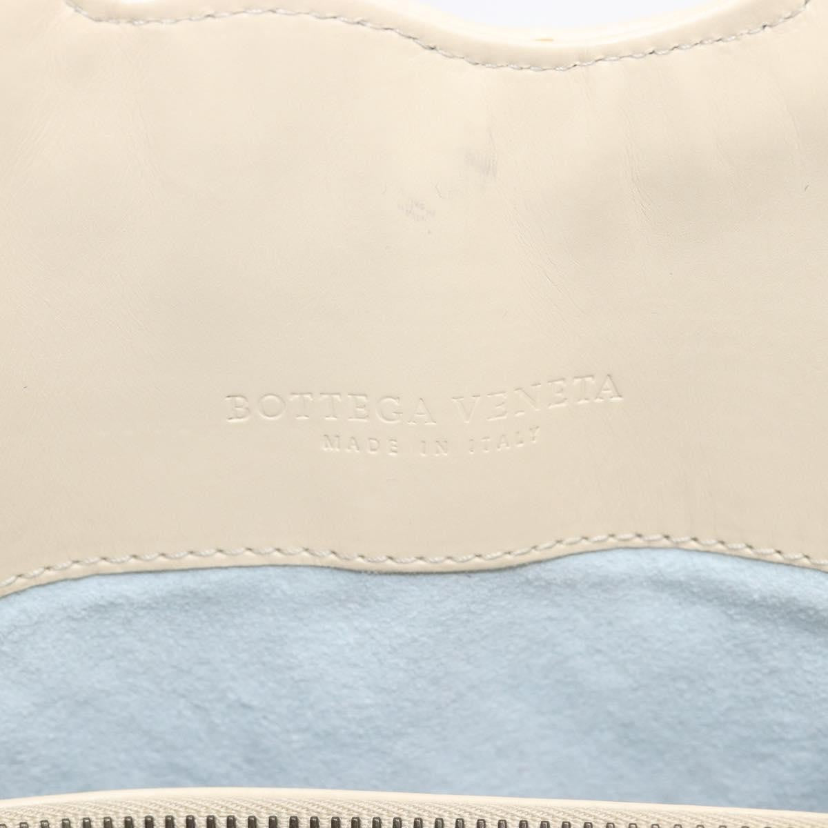 Bottega Veneta Belted Cabas Tote Intrecciato Nappa With Stitched Detail White Leather Tote Bag Bag (Pre-Owned)