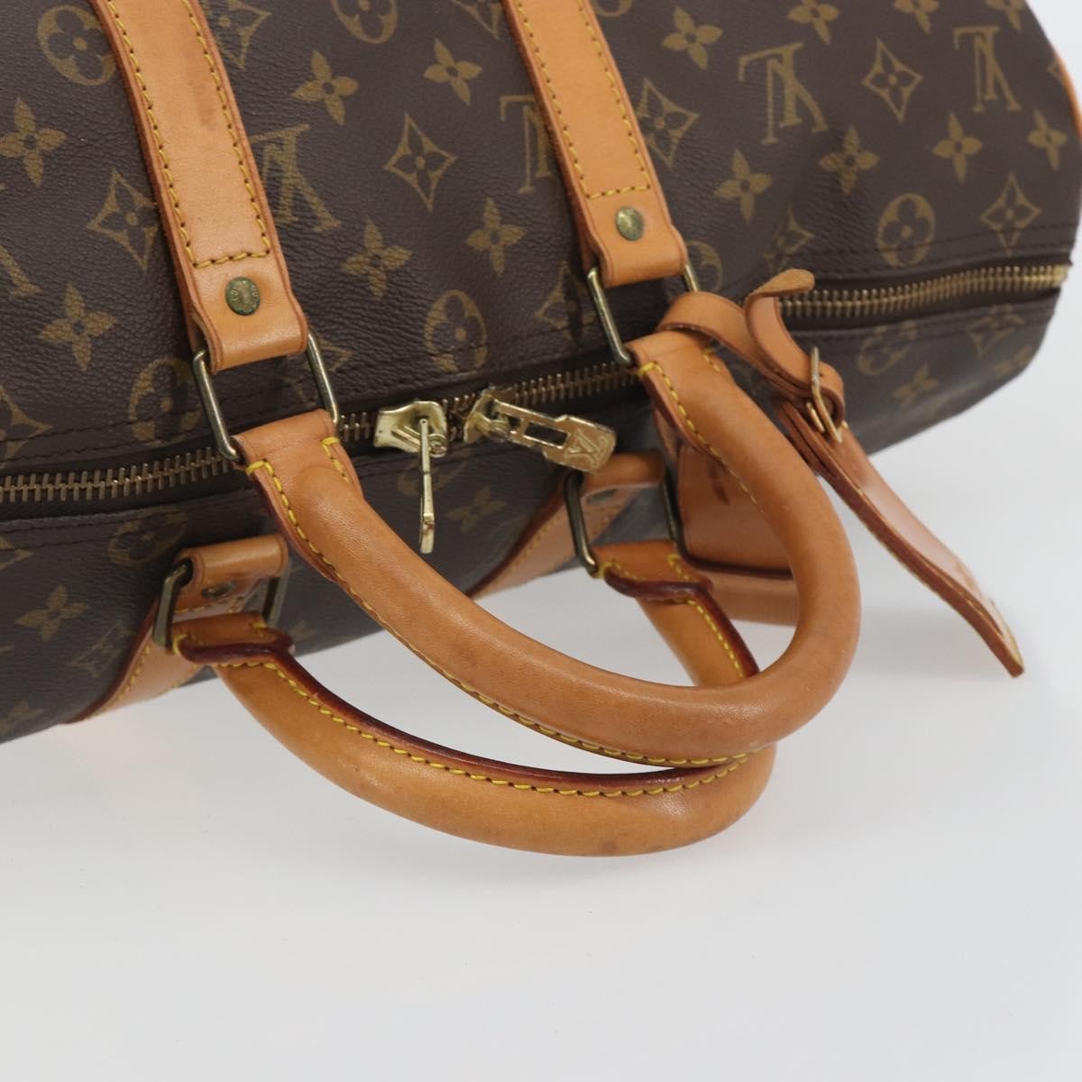 Louis Vuitton Keepall Monogram Brown Canvas Travel Bag Bag (Pre-Owned)