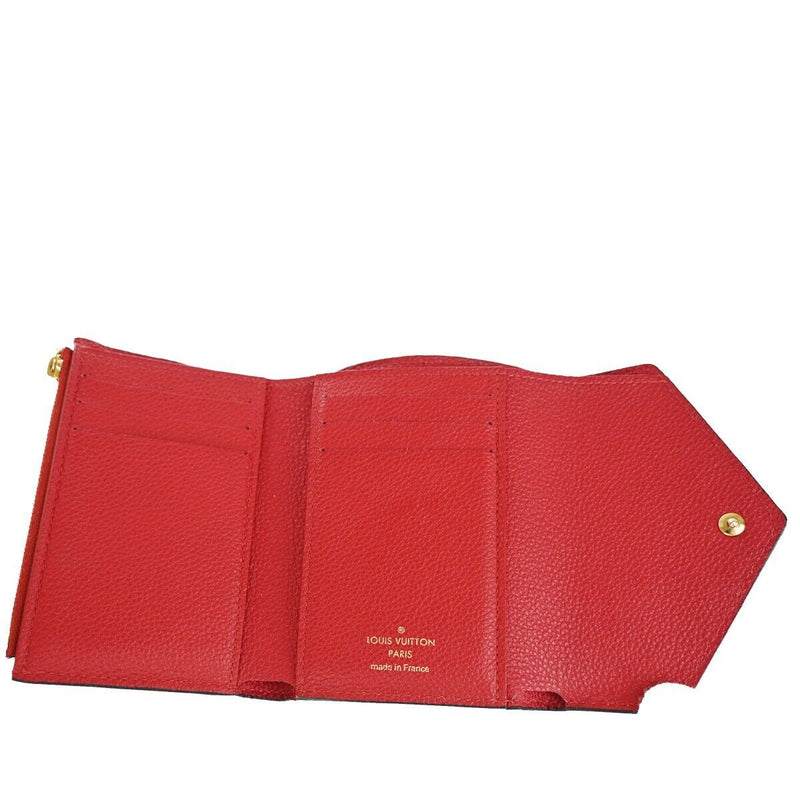 Louis Vuitton Victorine Red Leather Wallet  (Pre-Owned)
