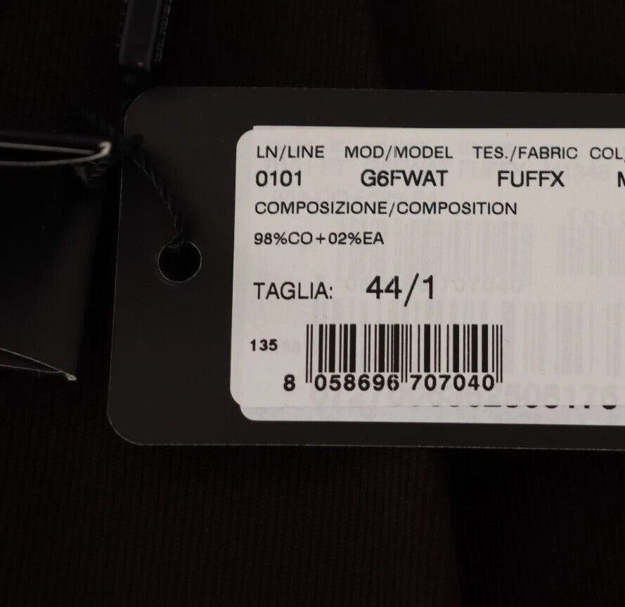 Dolce & Gabbana Bordeaux Cotton Stretch Skinny Men's Trouser (Pre-Owned)