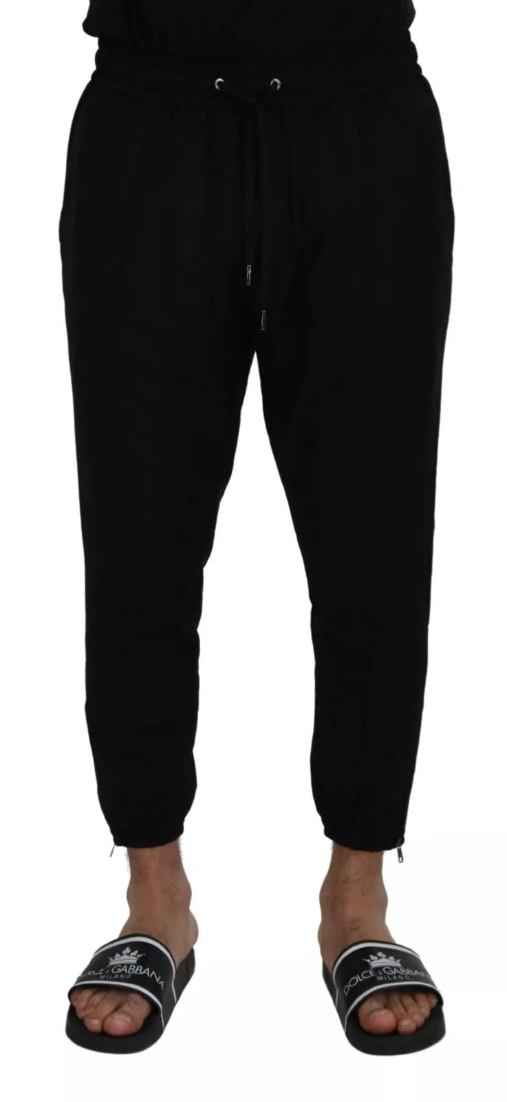 Dolce & Gabbana Black Jogger Wool Jogging Men's Trouser (Pre-Owned)