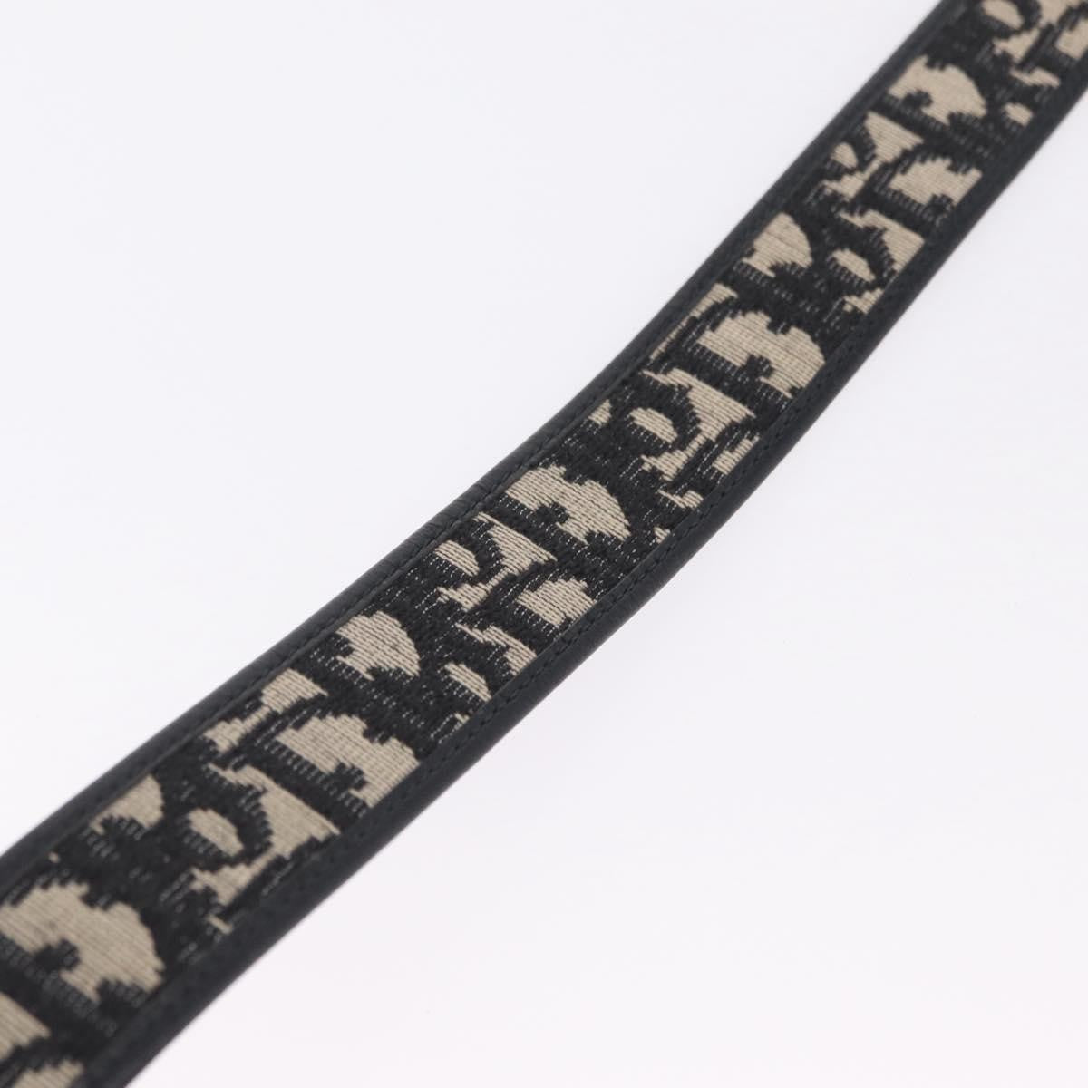 Christian Dior D Buckle Belt Canvas And Leather Navy Canvas Belts Accessory (Pre-Owned)