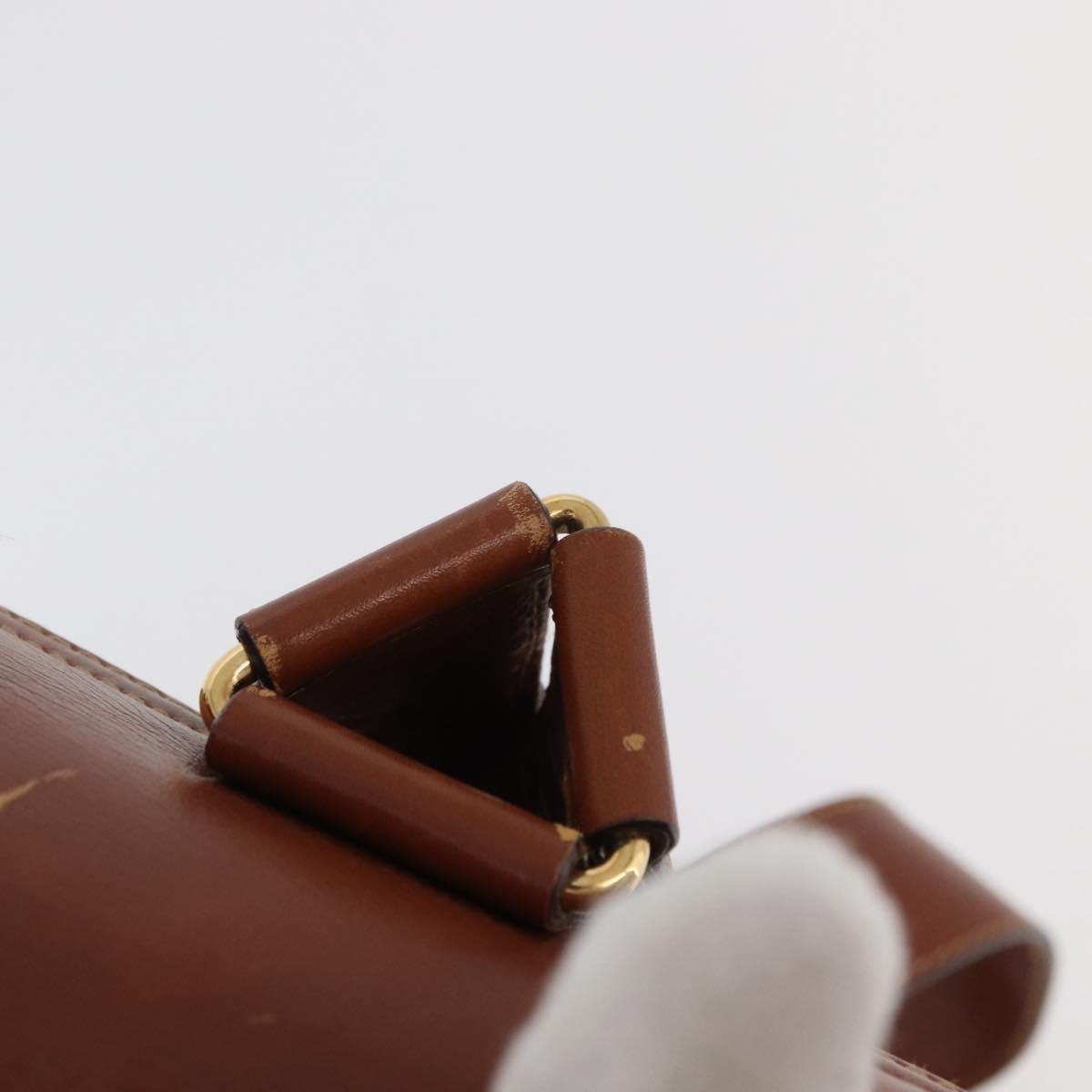 Gucci Vintage Bamboo Leather Brown Leather Backpack Bag (Pre-Owned)