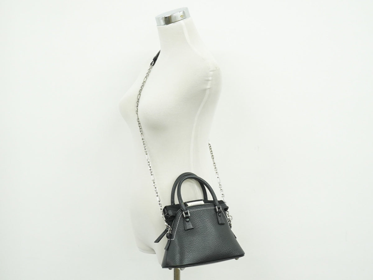 Maison Margiela Femme Micro Sac 5Ac Leather Black Leather Shoulder Bag Bag (Pre-Owned)