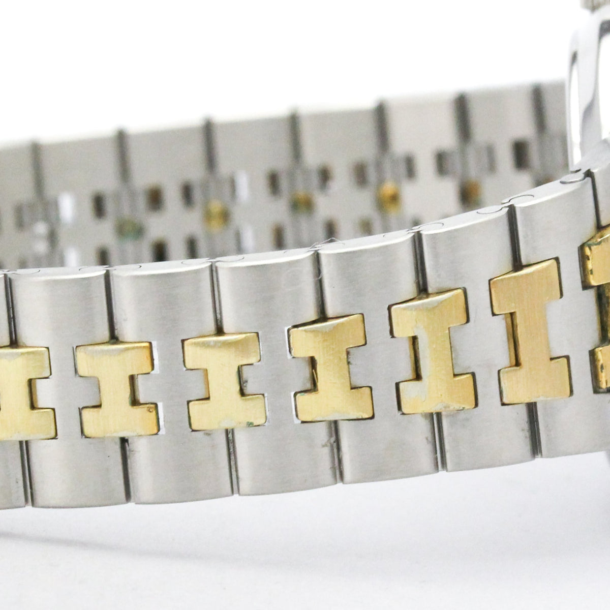 Hermes Sellier Quartz Stainless Steel And Plated Metal Watch (Pre-Owned)
