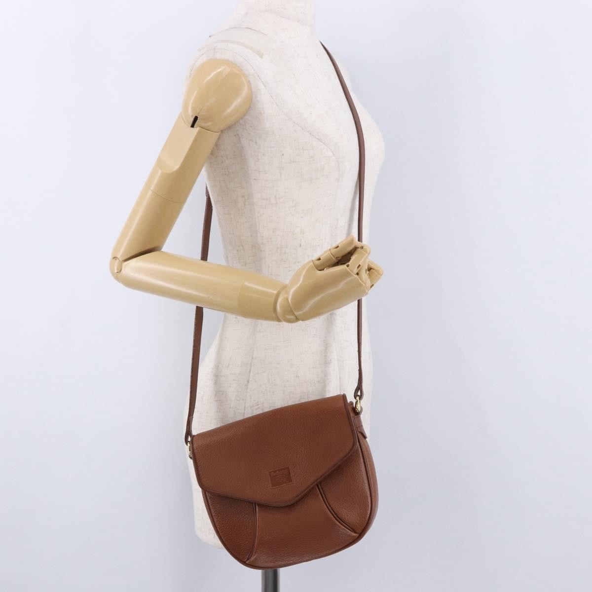 Burberry Flap Shoulder Leather Brown Leather Shoulder Bag Bag (Pre-Owned)