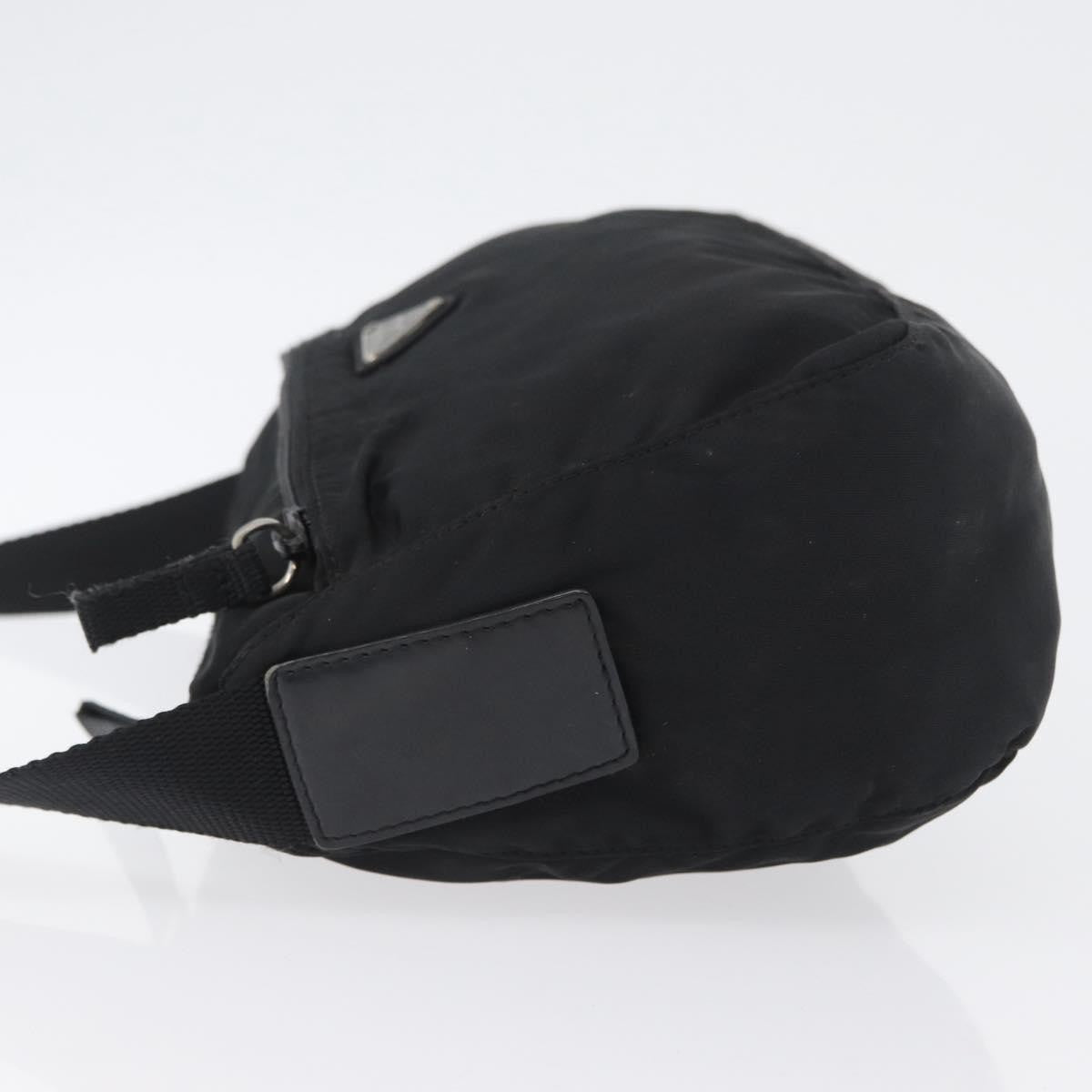 Prada Front Zip Tessuto Black Nylon Shoulder Bag Bag (Pre-Owned)