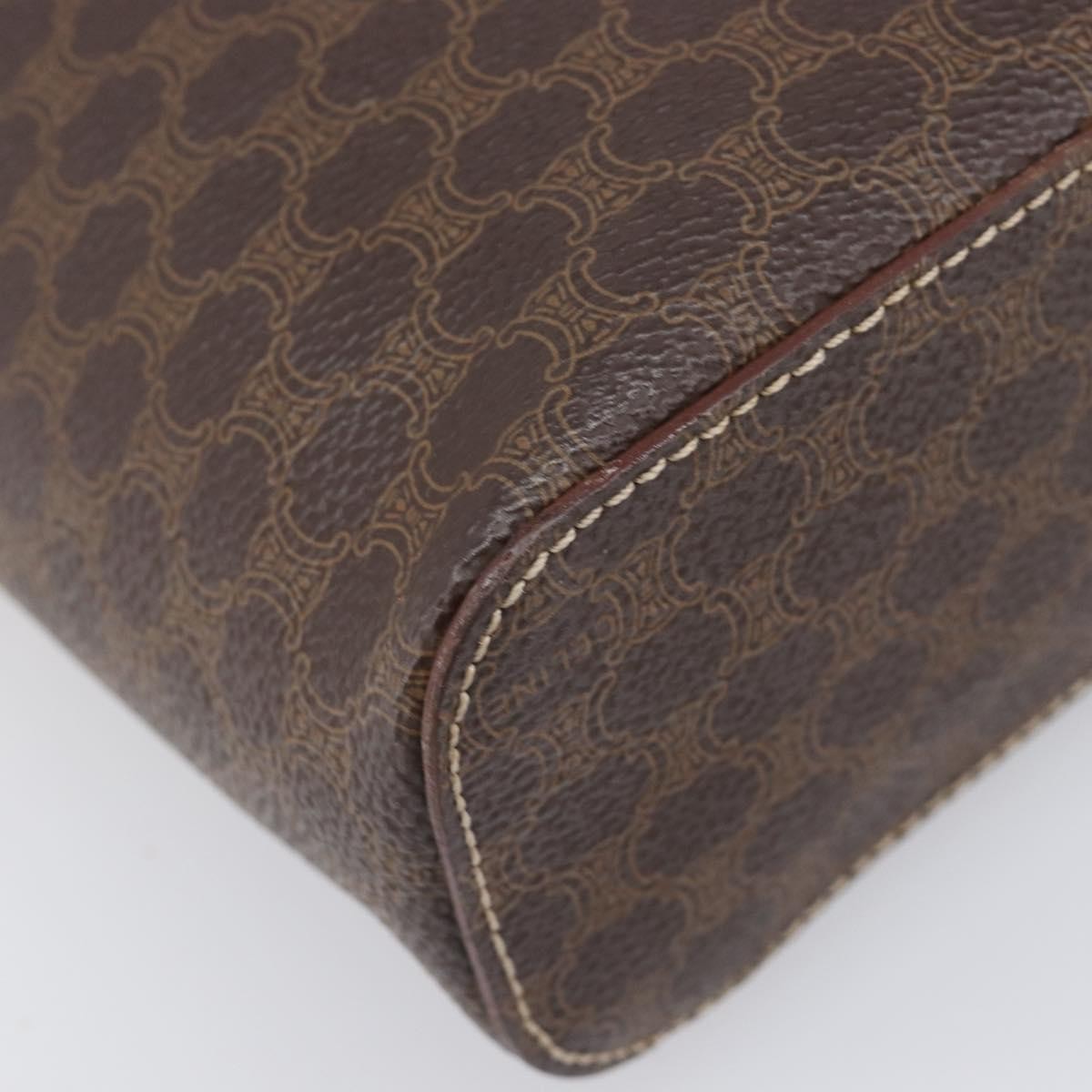 Celine Macadam Vanity Canvas Brown Canvas Clutche & Pouche Bag (Pre-Owned)