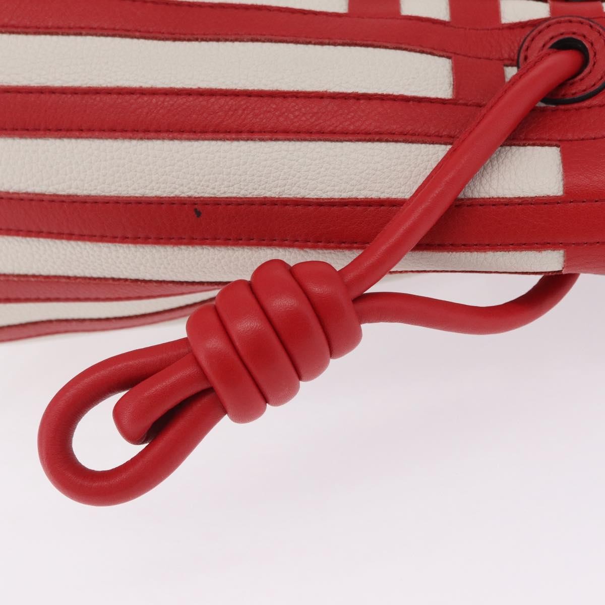 Loewe Flamenco Knot Patchwork Leather Red Leather Handbag (Pre-Owned)