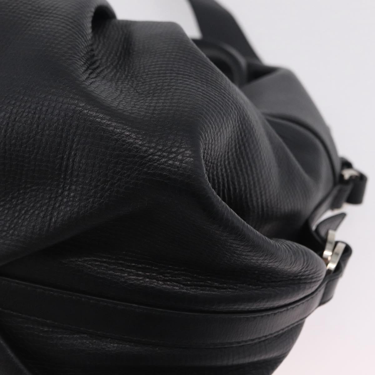 Bvlgari Chandra Hobo Leather Black Leather Shoulder Bag Bag (Pre-Owned)